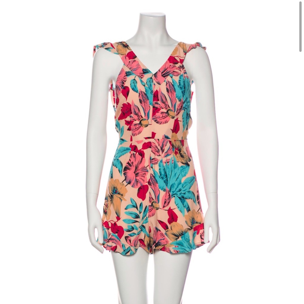 For Love & Lemons floral tropical romper - XS